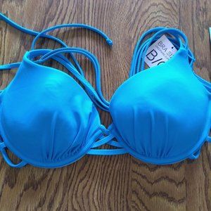SunDazed Blue Bikini Top Size 36 B/C Cup